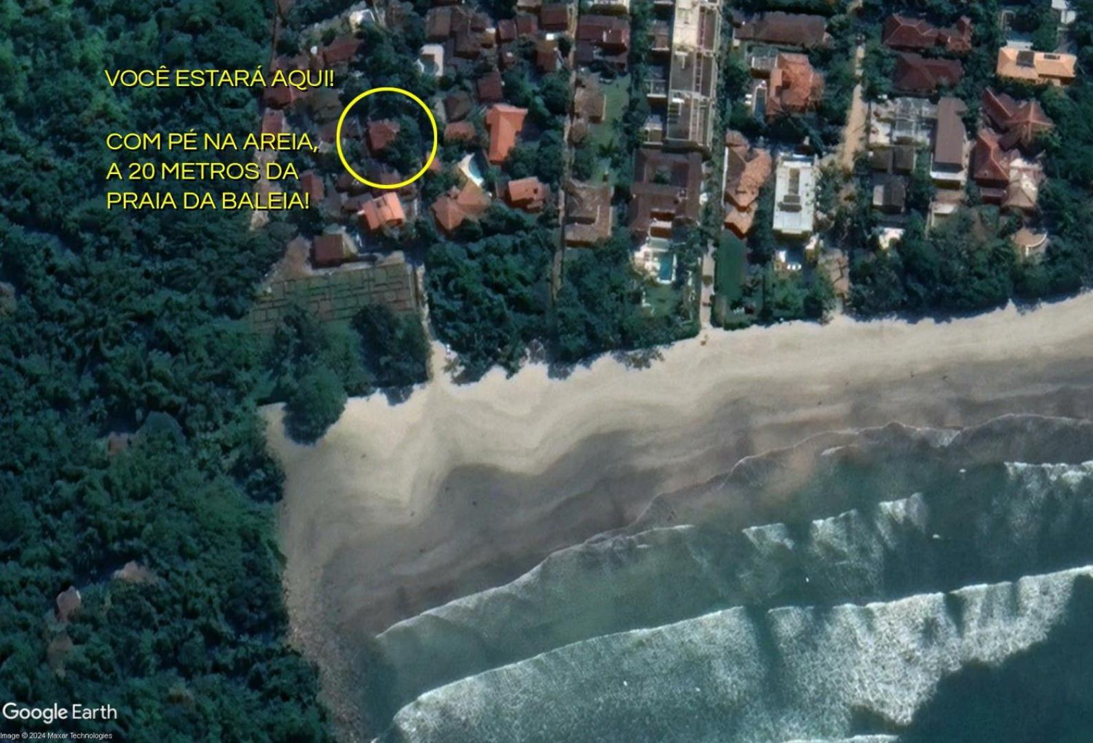 Casa Dos Passaros Na Areia A 20M Da Praia Da Baleia Com 3 Suites E 1 Dorm, Com Ar Condicionado, Wifi, Smart Tv, Cozinha Completa E Churrasqueira Сао Себастиао Екстериор снимка